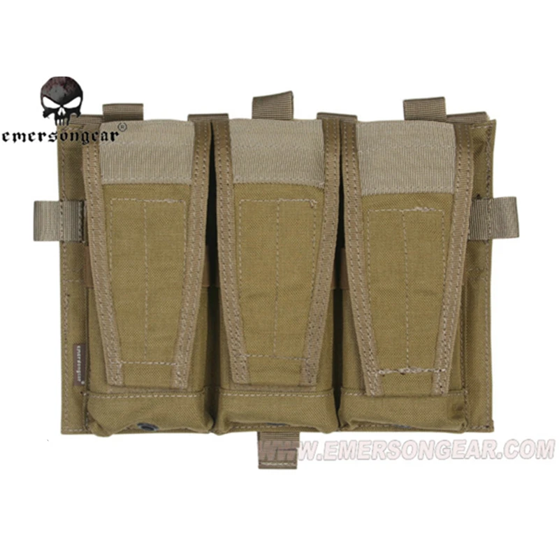 KH Тактический тройной чехол emersongear для AVS со съемным клапаном M4 M16 AR15 5,56. 223 тактические Чехлы MOLLE Чехлы для страйкбола - Цвет: KH