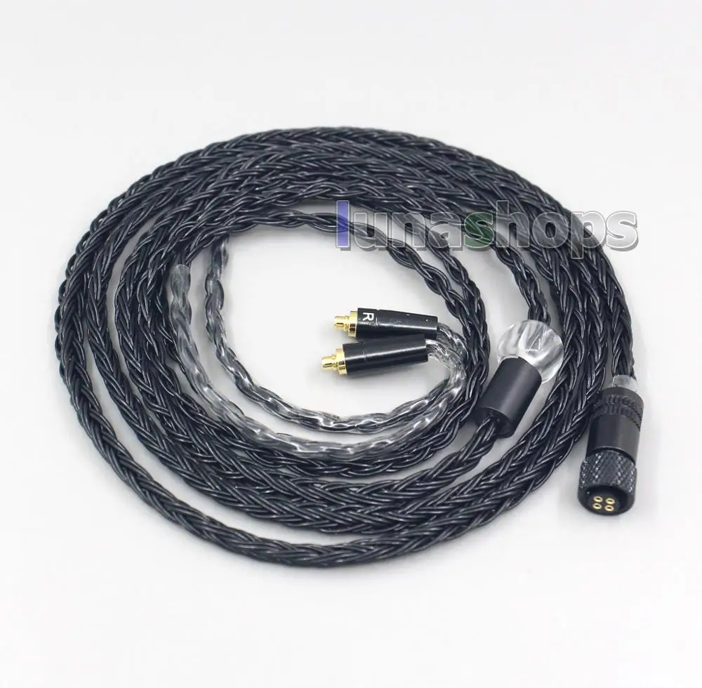 

LN006965 16 Core Black OCC Awesome All In 1 Plug Earphone Cable For AKG N5005 N30 N40 MMCX Sennheiser IE300 IE900