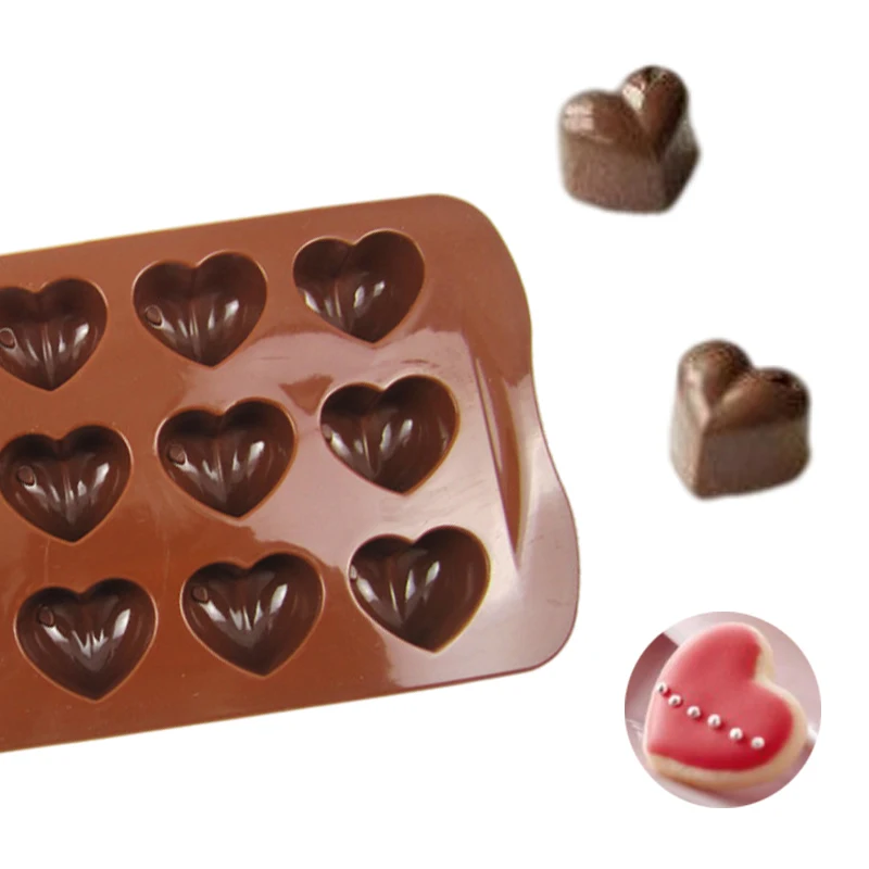 1 шт 15 отверстий антипригарный силиконовый коврик шоколадная форма любящее