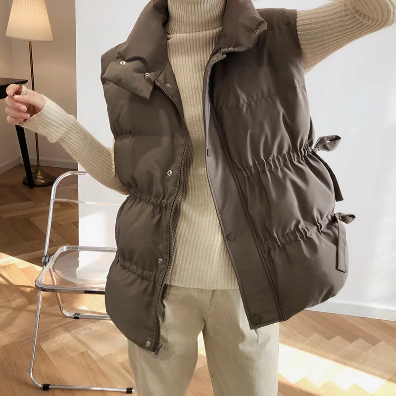 Осенний стильный стеганый жилет для женщин зима 2020 одежда без рукавов теплый