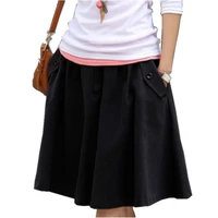 2021 women midi skirt high waist design casual skirt vintage pleated skirt european style knee length skirts women