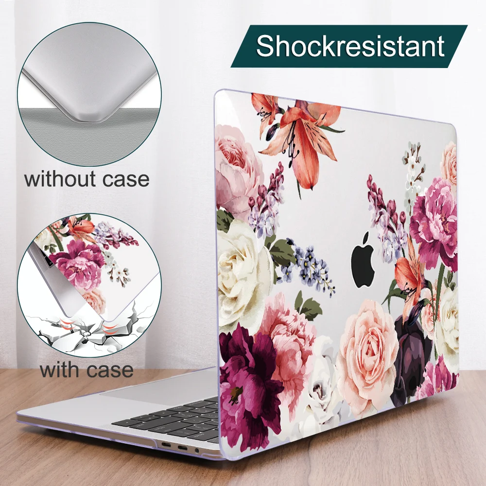 Жесткий чехол Crazy Design с цветочным рисунком жирафа для Macbook Air 13 A1932 Pro 13 Touch Bar A2159 16 дюймов чехол для ноутбука A2141