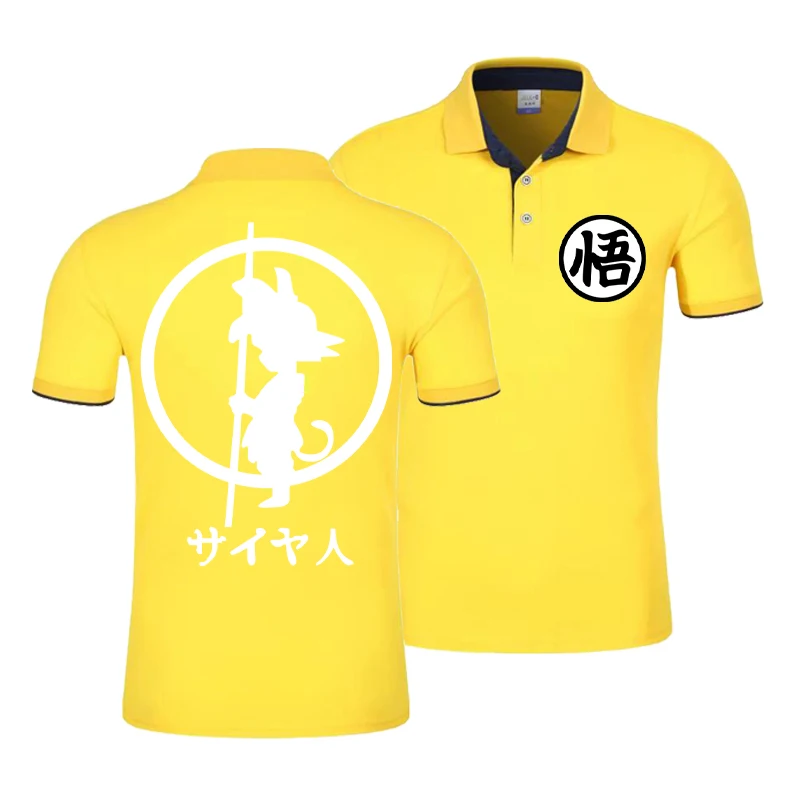 Унисекс для взрослых поло драконий жемчуг чистый хлопок на заказ логотип принт