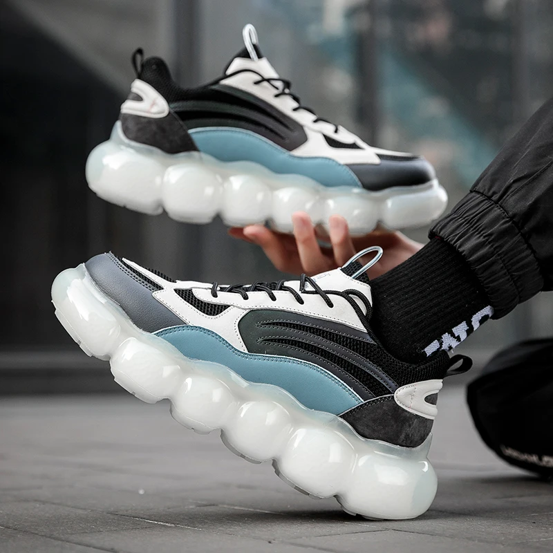 

Mesh Shoes Men Casual Shoes Athletic Men's Sports Chunky Sneakers Fashionable Breathable Summer Platform