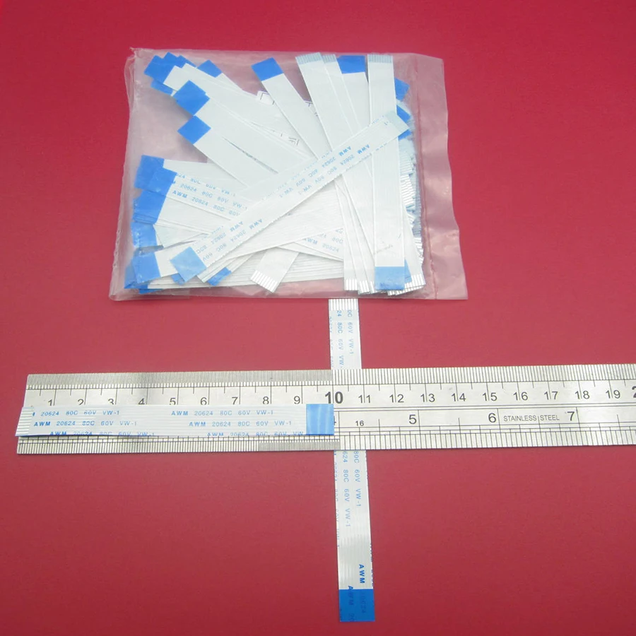 Гибкий плоский кабель FFC FPC 1 шт. 9-контактный B-тип длина заднего хода 0 мм 100 AWM 20624 80C