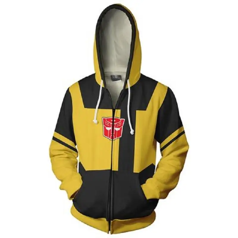 BIANYILONG 2019 новых осенью и зимой 3D с принтом персонажа из фильма Бамблби Трикотажная