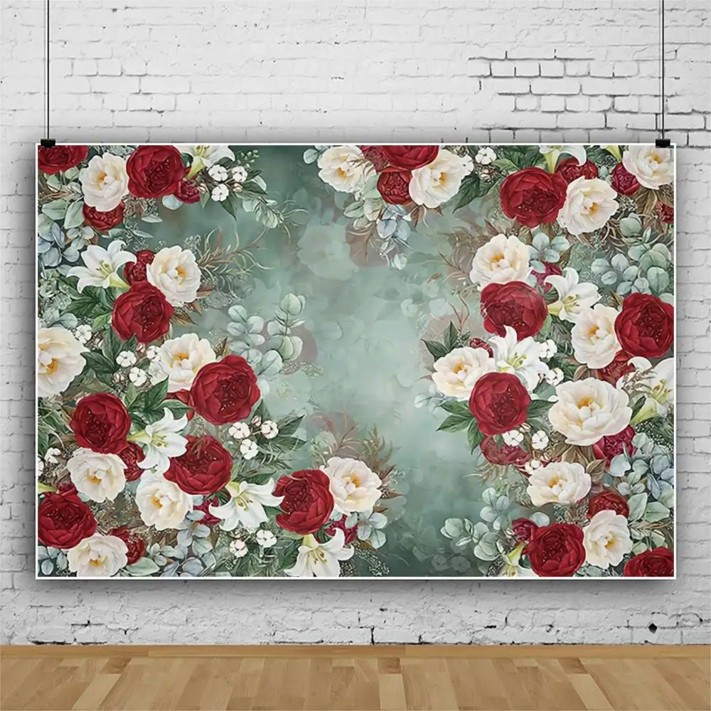 Spring Flower Painting Newborn Baby Portrait Backdrop Vinyl Photography Background For Photo Studio Photophone Photocall Shoot |