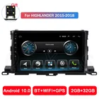 Авторадио Стерео 2 ГБ + 32 ГБ для Toyota Highlander 2015 2016 2017 2018 Android 10 автомобильный радиоприемник мультимедийный плеер GPS-навигация без DVD