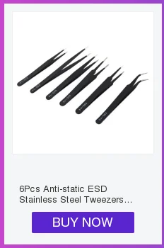 ESD-14 ESD-15 антистатические изогнутые щипцы с прямым наконечником прецизионные паяльные пинцеты набор электронных ESD пинцет Инструмент