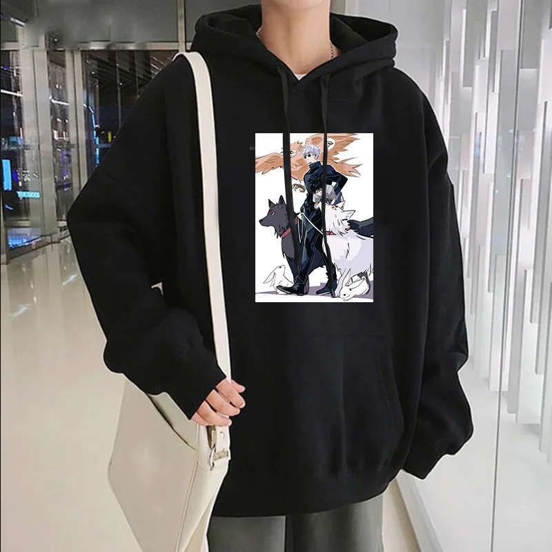 

Jujutsu Kaisen Megumi Comics Print Hooded Men Warm Winter Sweatshirts Harajuku Hoodies Casual Streetwear Unisex Gojo Satoru Top