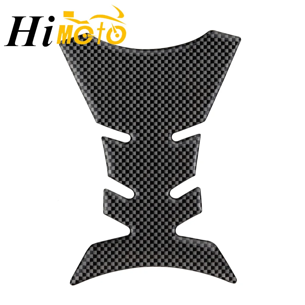 

10.8cm Mini Motorcycle Carbon Fiber Look Oil Fuel Tank Pad Protector Sticker Fish Bone Decal For Honda Sportbike