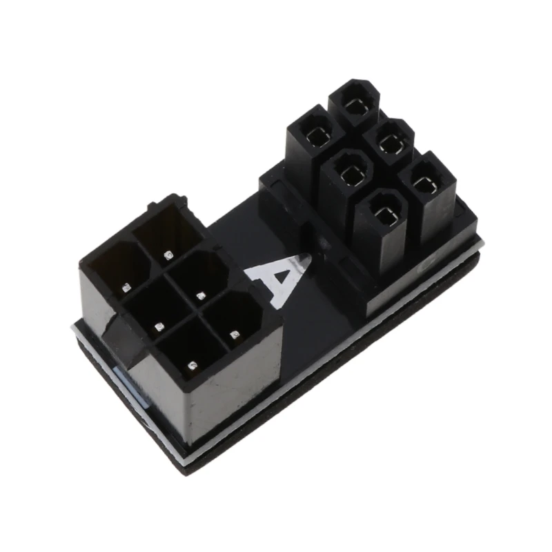 Адаптер питания ATX 6pin/8pin Male с углом поворота 180 градусов и 6pin Female для настольных ПК