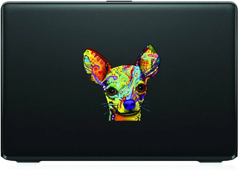 

Fashion Art Car Sticker Cute Chihuahua Car Motorcycle Notebook Refrigerator Decorative PVC Decal Cover Scratch, 14cm*14cm