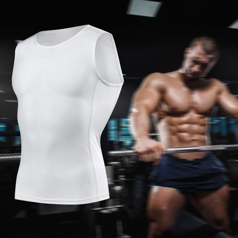 Белый мужской Сверхлегкий жилет для велоспорта сетчатая рубашка без рукавов