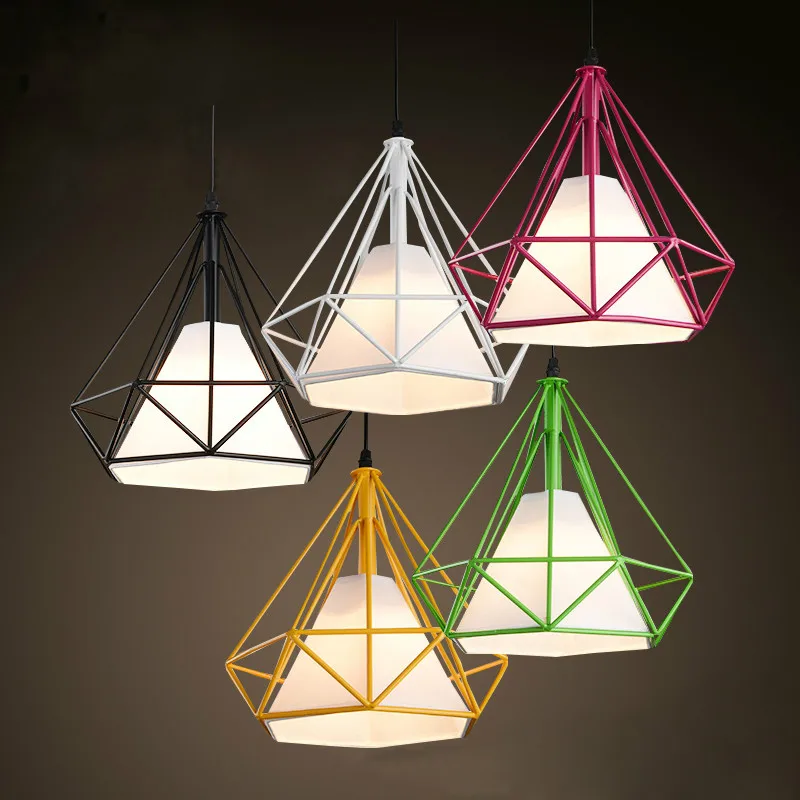 Подвесные светильники винтажная Подвесная лампа железная клетка искусство для