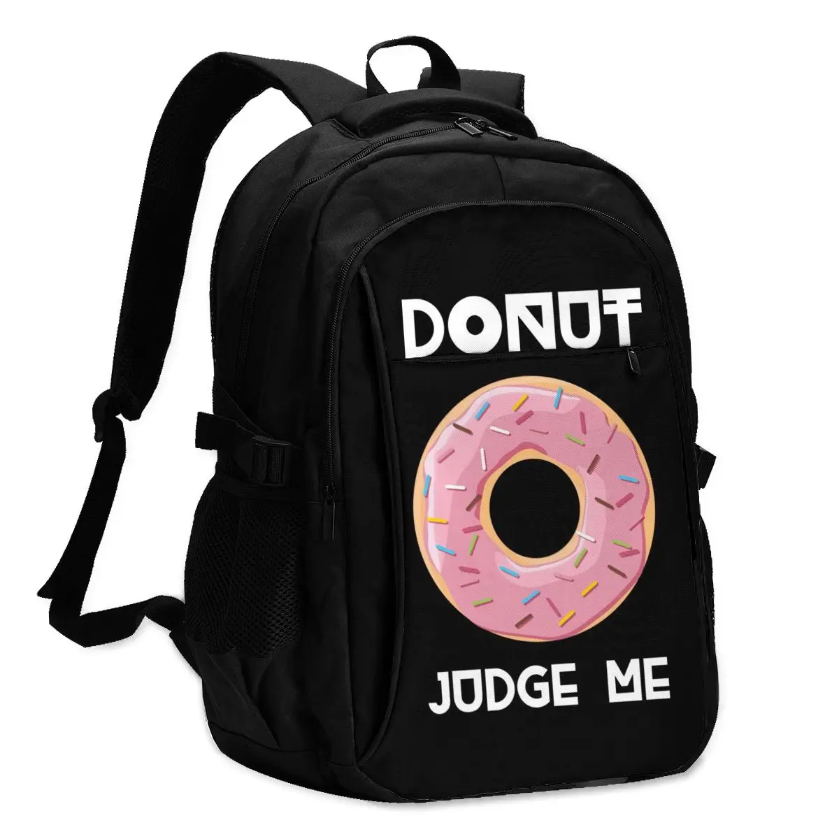 

Doughnut Backpacks Female Big Novelty Backpack Charger USB Daily Bags