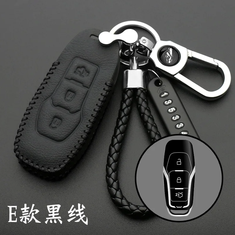 Кожаный Автомобильный пульт дистанционного управления с 3 кнопками