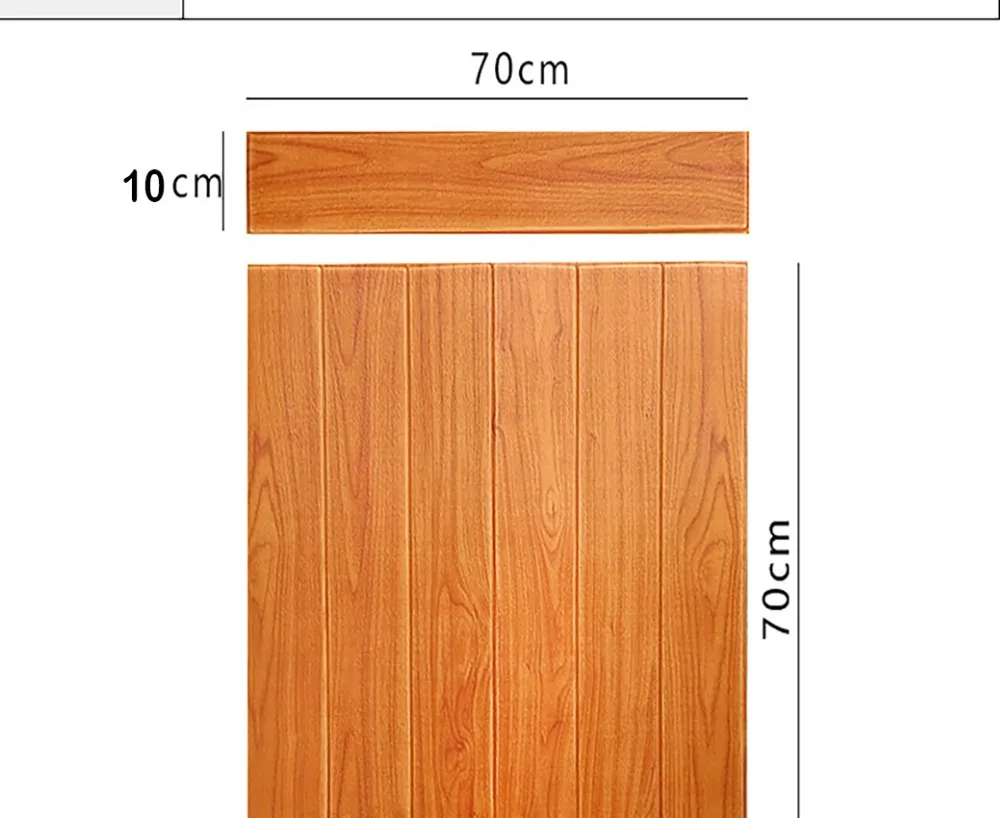 3D PE Foam Wood grain Panel Wall Stickers For Kids Rooms Home Decor Removable Safty Art Mural Self adhesive DIY Wallpaper|Наклейки на
