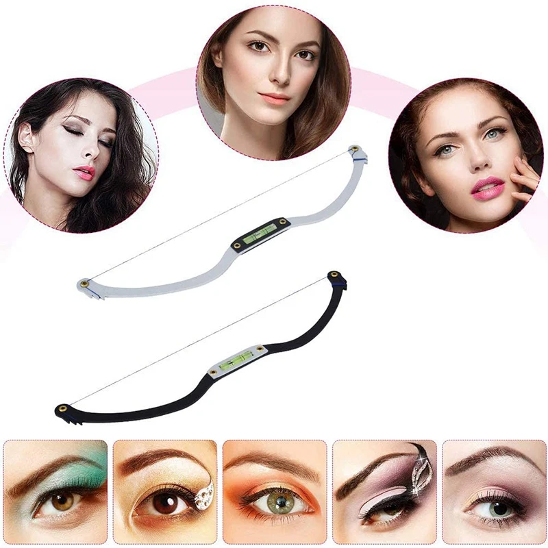 

2Pcs Arch Eyebrow Ruler Eyebrow Positioning Semi-Permanent Line Ruler Microblading Measuring Tool Mapping String Ruler