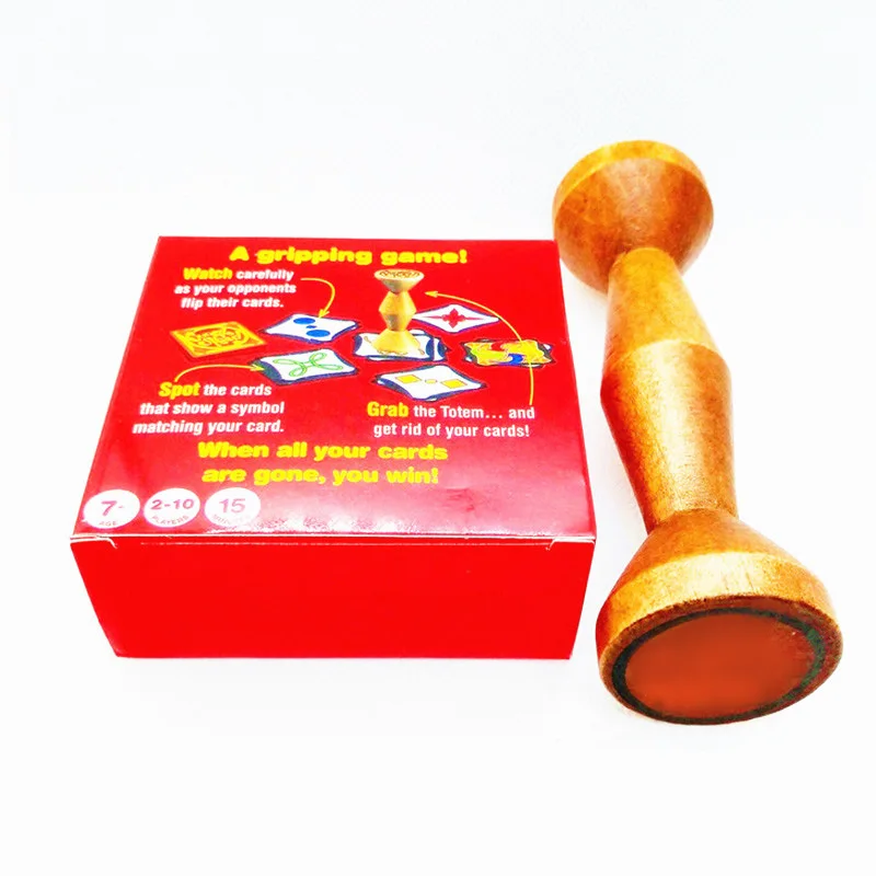 

2020 Board game with English rules wood jungle totem Be The First to Grab The Totem run speed forest for Party Board Family Game