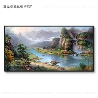 excellent artist hand painted beautiful natural scenery oil painting on canvas natural landscape oil painting for living room