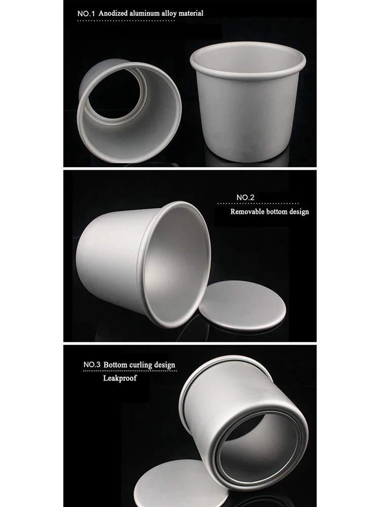 6/8/10 дюймовый круглый Алюминий алюминиевого сплава штамп на торт для торта