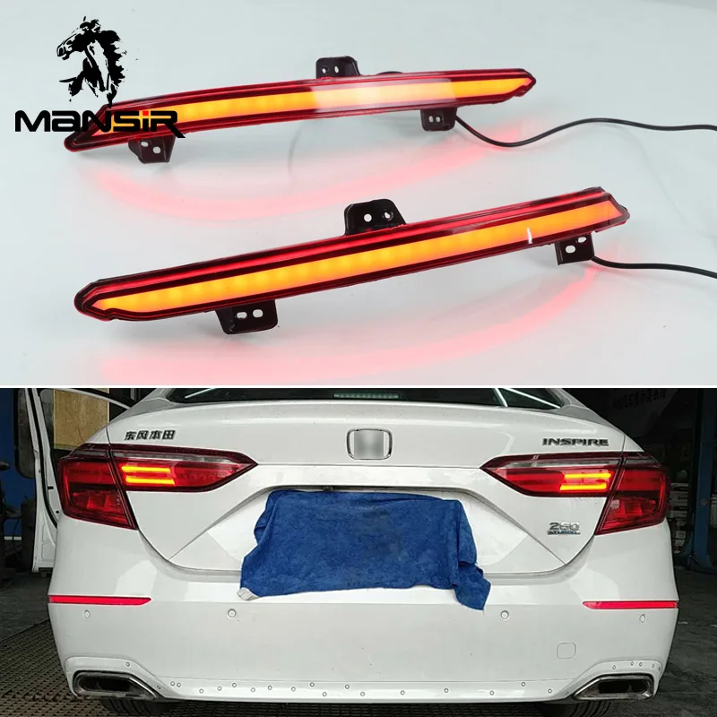 

12V Car LED Rear Bumper Lamps For Honda Accord 2018 2019 2020 Tail Lights Foglamp Auto Brake Signal Reflector Taillights