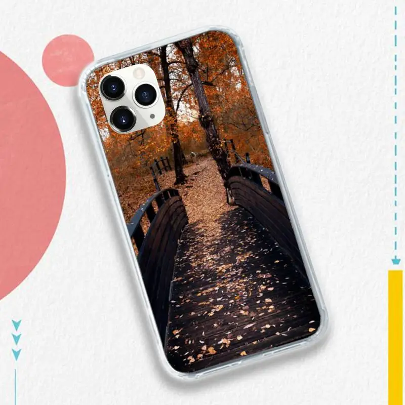 

Fall foliage season Phone Case Transparent soft For iphone 5 5s 5c se 6 6s 7 8 11 12 plus mini x xs xr pro max
