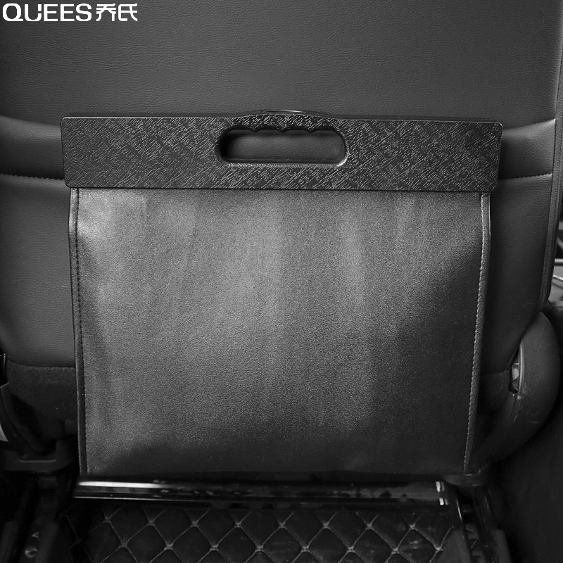 QUEES Автомобильная мусорная корзина складная кожаная сумка Подвеска сиденье