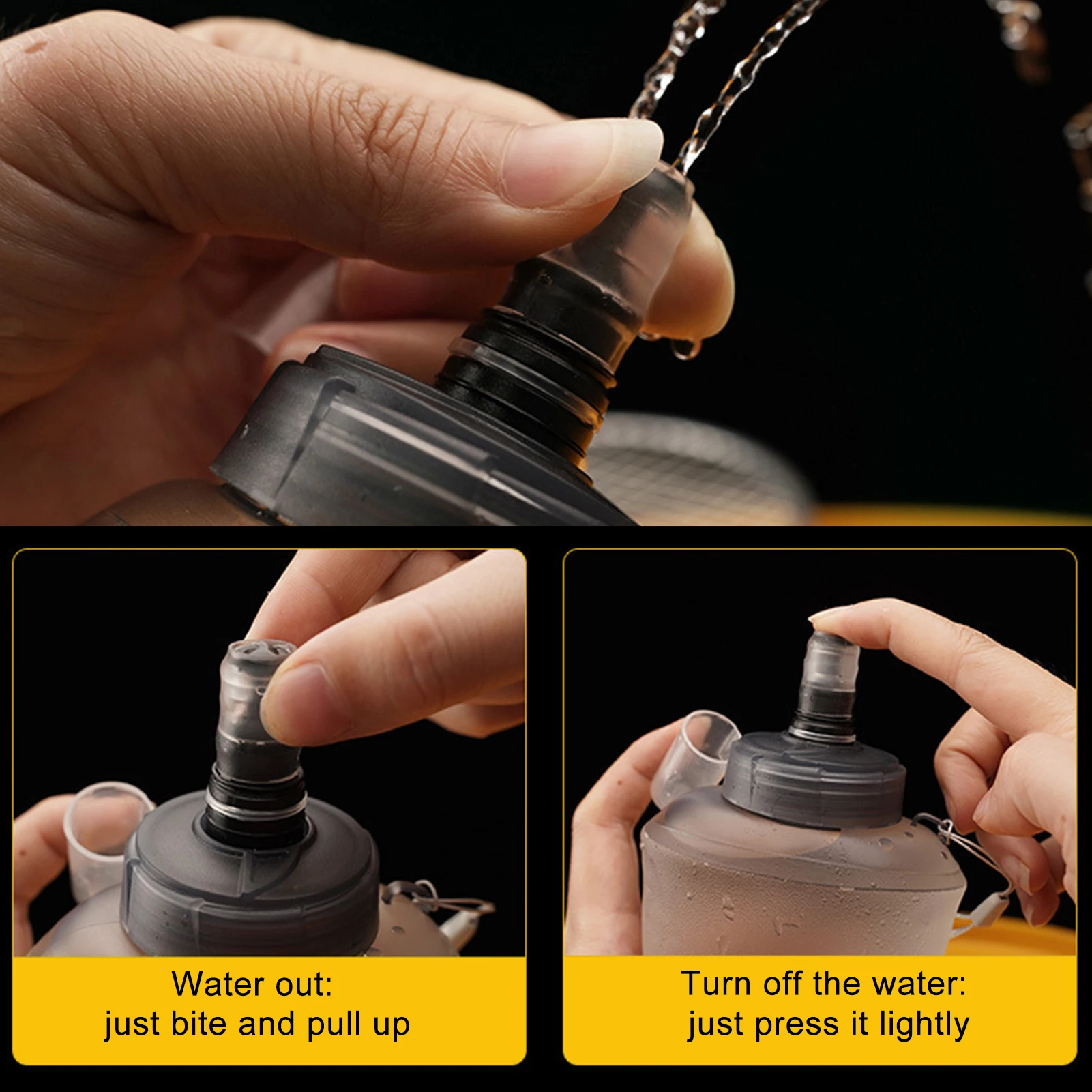 

Outdoor Cross Country Running Soft Water Bottle Cup TPU Outdoor Portable Silicone Collapsible Water Cup #