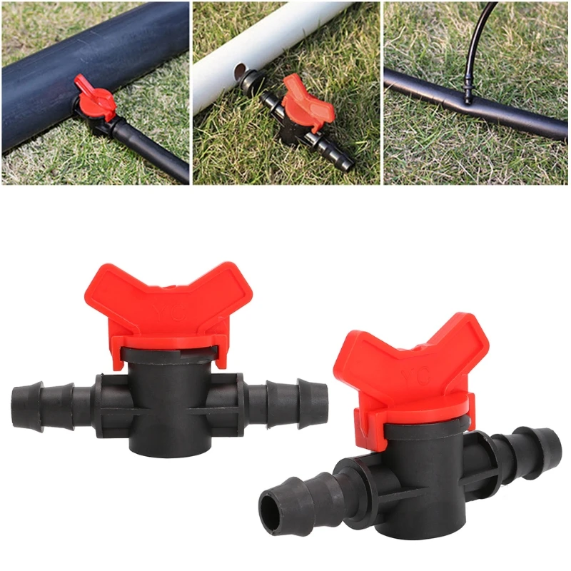 

J2HA New Sell 5Pcs 16mm Coupling Pipe Irrigation Water Hose Switch Plastic Valve