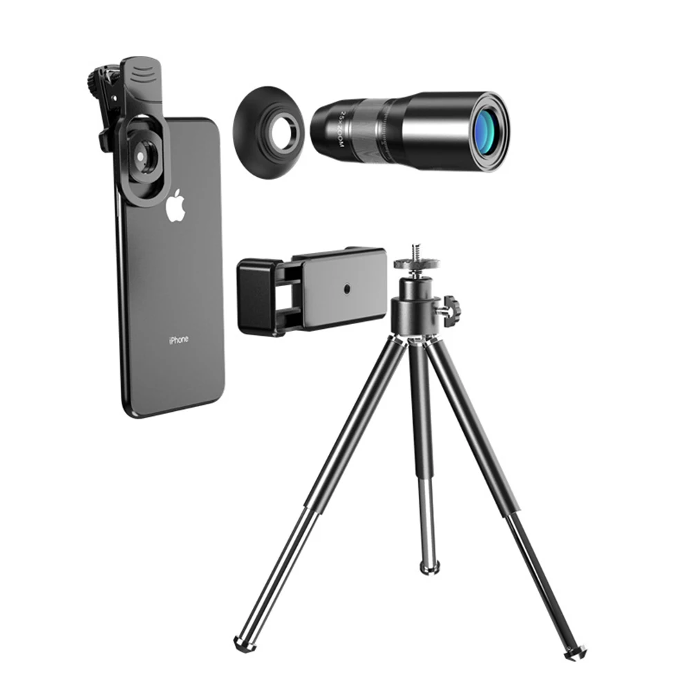 Macro Lens Phone Fisheye 25X Telephoto Lenses Wide Angle For All Cell Clip Tripod Photo Kit Camera Filter iPhone | Мобильные