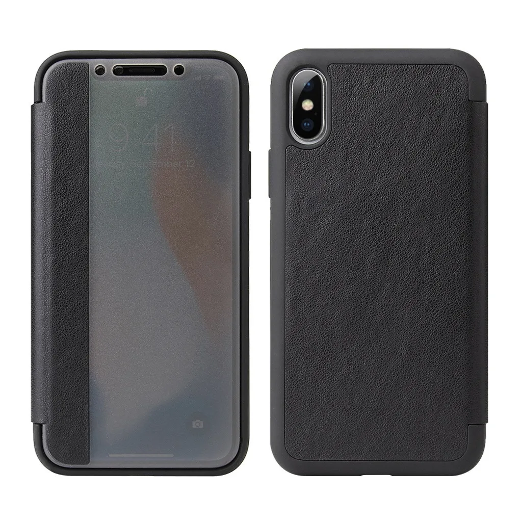 Роскошный тонкий кожаный чехол для телефона с подставкой держатель кошелек