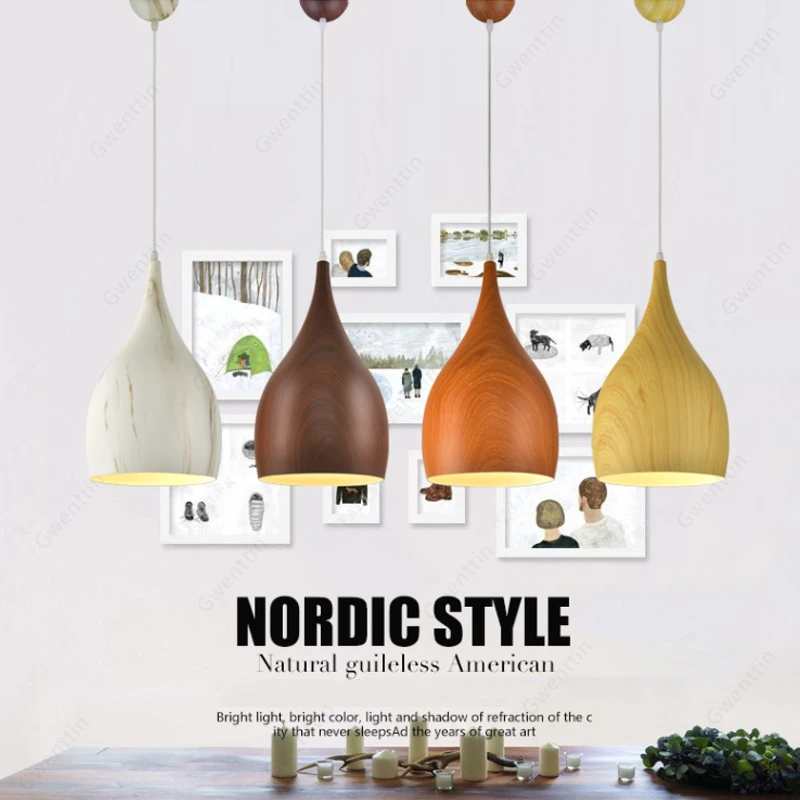 Имитация дерева подвесной светильник столовая кухня подвесная прямоугольная