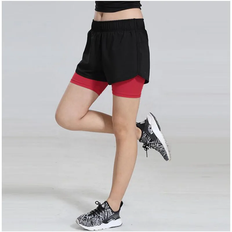 2 в 1 Женская быстросохнущая одежда для фитнеса йоги тренировок спортивная облегающие трико бега