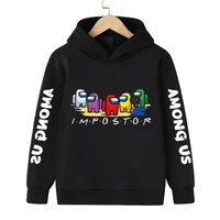 boys kids funny new game among us hoodies cartoon graphic baby girls children cotton long sleeves tops clothing print clothes