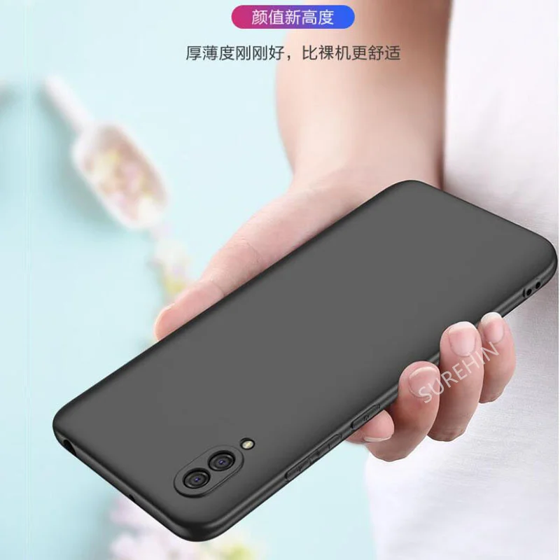 Мягкий чехол SUREHIN для Samsung Galaxy A02 из жидкого силикона Защита камеры черный синий