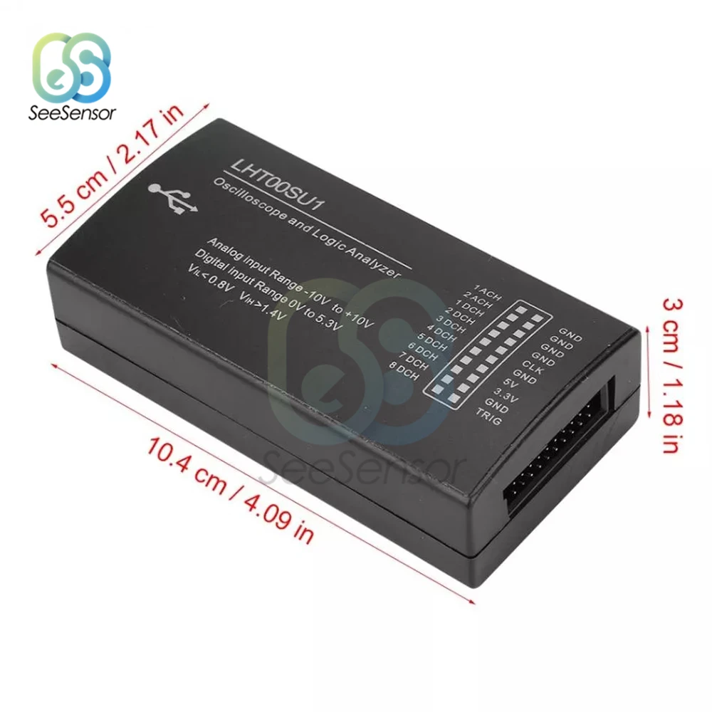 Виртуальный осциллограф I2C SPI CAN Uart LHT00SU1 логический анализатор