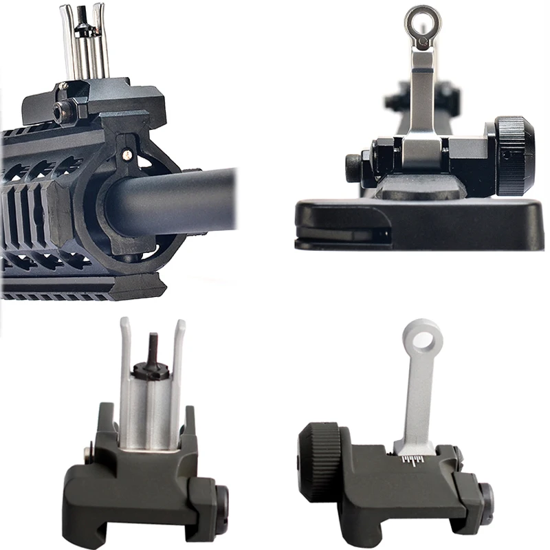 Тактический ЧПУ KAC стиль 300 м фиксированный флип ап передний и задний прицел