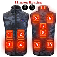 new 11 heated vest jacket fashion men women coat clothes camouflage electric heating thermal warm clothes winter heated hunting