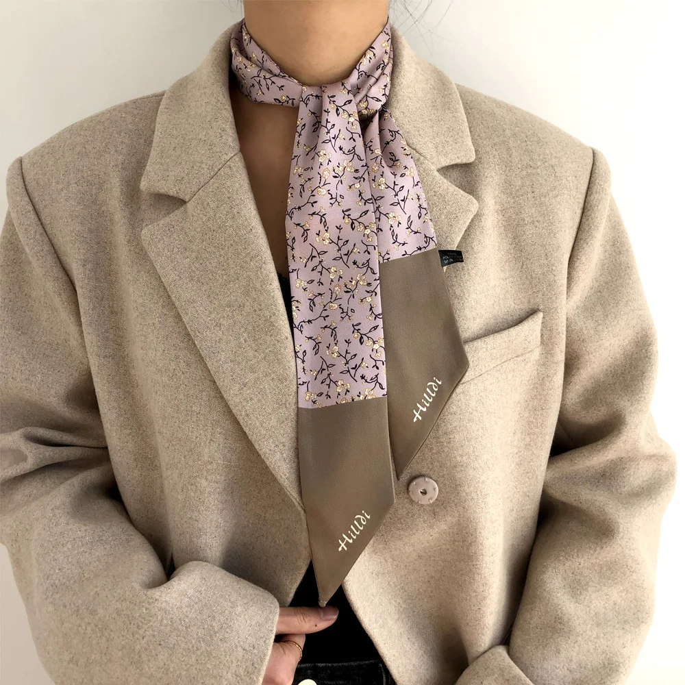 

Silk Scarf Women Shawls Wraps Fashion Small Hair Neck Hijabs Foulard Scarves Female Lady bufanda seda mujer echarpe ete soie