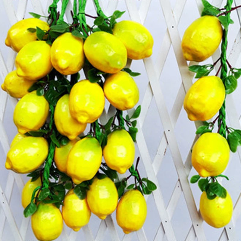 

Artificial Simulation Green Fruit String Vegetable Skewers Home Wall Hanging Decorative Restaurant Wall Kitchen Garden Decor