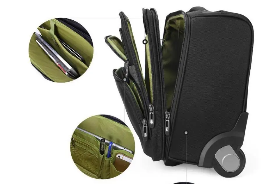 Aoking Оксфордский чемодан для ручной клади на колесиках путешествий сумка 18 дюймов