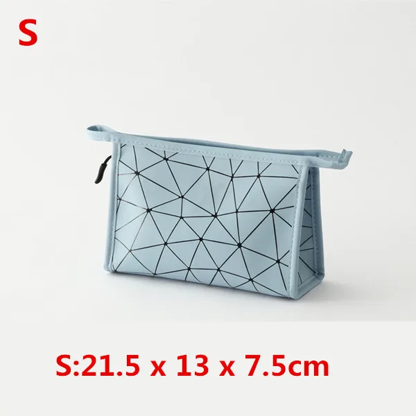 S - Blue Женская модная косметичка из искусственной кожи; косметичка для девочек; косметичка; органайзер для макияжа; сумка для хранения; дорожная Водонепроницаемая косметичка; чехол для макияжа; Новинка - Цвет: S - Blue