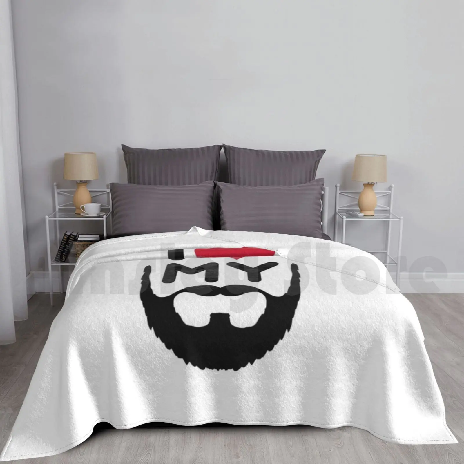 Забавное одеяло с цитатами Я люблю бороду супермягкая теплая тонкая фотография