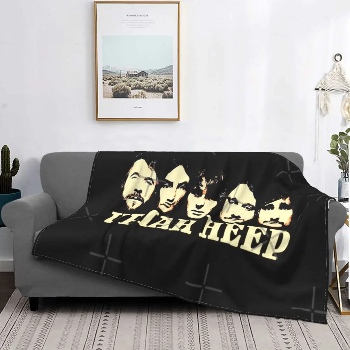 

Uriah Heep-Manta a cuadros para cama, manta Kawaii de felpa, colcha para cama