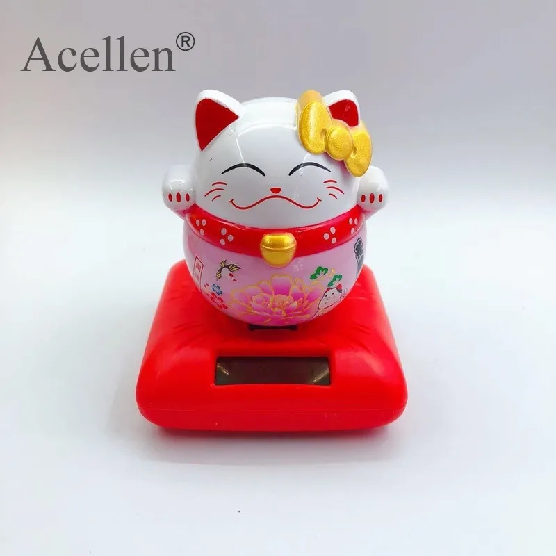 Lucky Cat аксессуары для украшения автомобиля на солнечной батарее миниатюрные
