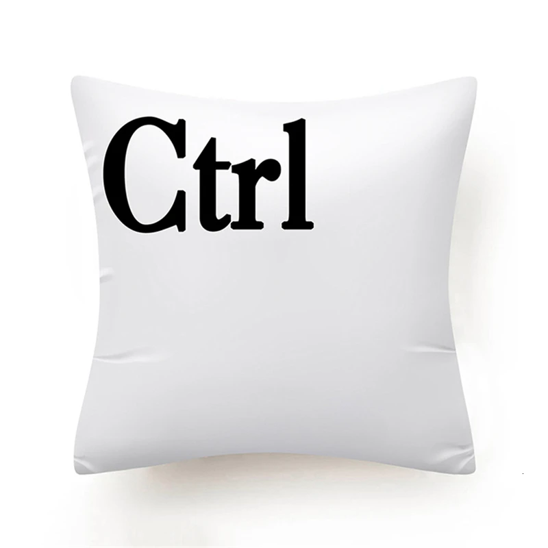 Чехол для подушки с клавиатурой Alt Del Ctrl Enter Shift подушка с буквами чехол для украшения дома наволочка для подушки Чехол для дивана и офиса