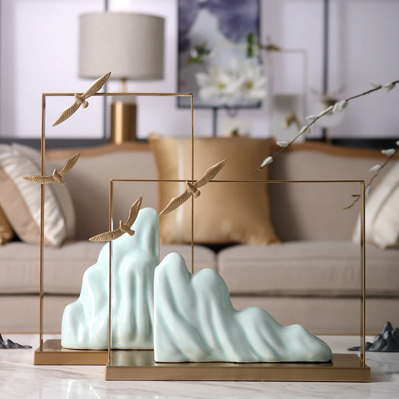 Фигурки китайские дикие гусиные летающие между горами мягкий декор для отеля