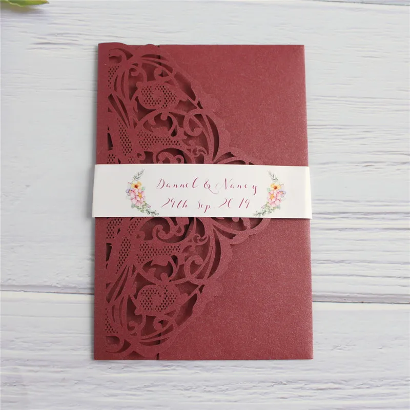 Приглашения на свадьбу день рождения Tiffanyblue карманные приглашения